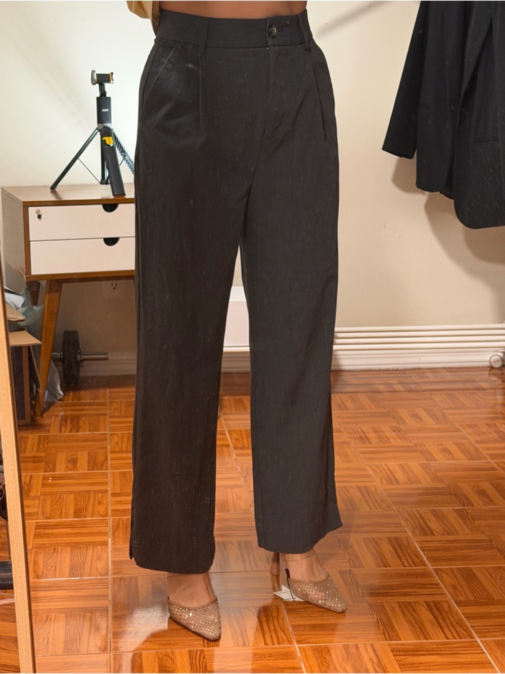 Oak and Fort Grey cropped straight Women's Pants